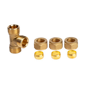 Raccord de plomberie en <span class=keywords><strong>laiton</strong></span> Raccord de tuyau en cuivre pour raccord de tuyau Raccord biconique en <span class=keywords><strong>laiton</strong></span> avec anneau en <span class=keywords><strong>laiton</strong></span> - Product Image 2
