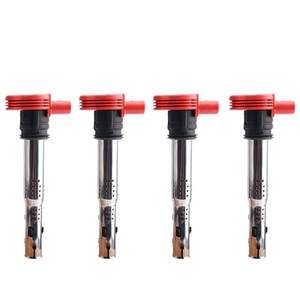 Set Koil Pengapian Merah Grosir Isi 6 Baru Asli untuk Audi Volkswagen OEM 06E905115G 06E905115E 06E905115 - Product Image 1