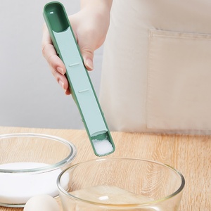 Plastic Adjustable <b>Spoon</b> Kitchen Baking Tools <b>Measuring</b> <b>Spoon</b> with Gram Control Coffee Salt Scale <b>Spoon</b> - Product Image 6