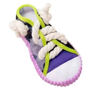 Yeni köpek diş kaşıma oyuncakları, kendi kendine eğlenceli, sıkıntıyı giderici, ısırma ayakkabıları, sesli kanvas ayakkabılar, köpek eğitimi, evcil hayvan oyuncakları, toptan tedarik - Product Image 1