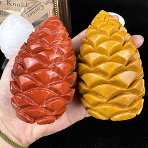 Venta al por mayor artesanía estatua piedra preciosa cuarzo transparente cristal Natural piña para decoración del hogar - Product Image 3