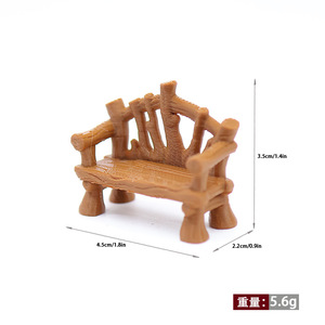 Banc long, mini chaise de parc, aménagement paysager, accessoires décoratifs DIY, ornements miniatures pour paysages - Product Image 5