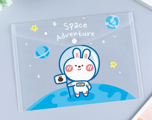 Porte-documents en plastique transparent A4 avec bouton-pression pour l'école, le bureau, les étudiants, sac de rangement pour fournitures scolaires - Product Image 4