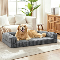 Nouveau lit pour chien et chat XL en velours avec housse amovible, lit pour animaux de compagnie de haute qualité, canapé chaud