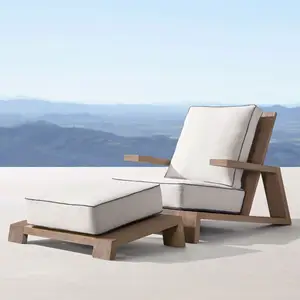 Jardin extérieur Villa Patio Meubles Piscine Solide Teck Bain de Soleil Lit Modélisation loisirs chaise longue meubles