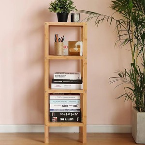 <b>Solid</b> <b>Wood</b> Multi Tier Bookshelf 3 Tier Floor Standing Storage Rack Space Saving <b>Bookcase</b> For Study Room Home Office - Product Image 4