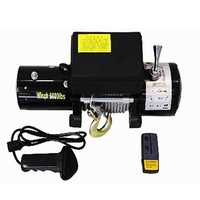 Motor Winch Listrik Baja 12V 24V 4500 Lbs dengan Tali Kawat Baja untuk Penggunaan Mobil & Kapal, Kontrol Jarak Jauh, Motor 1400W