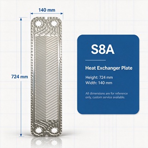 Plaque d'échangeur de chaleur en acier inoxydable Sondex S4a/<span class=keywords><strong>S8a</strong></span> 304/316 pour échangeur de chaleur à plaques jointées - Product Image 2
