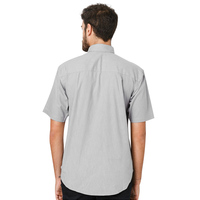 Camisa de Hombre de Último Diseño con Cuello Cubano, Manga Larga, Botones, Color Gris Claro Sólido, 100% Lino Teñido, para Primavera, con Logotipo Personalizado