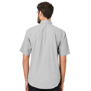 Áo sơ mi nam màu xám nhạt, tay ngắn, cài nút, kiểu dáng mới nhất, chất liệu trơn, sản xuất tại Việt Nam - Product Image 3