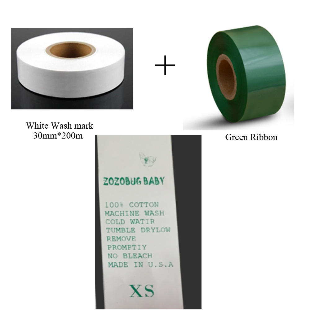 white mark and Green ribbon