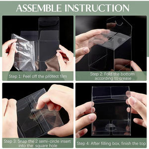 Faveur claire Cube <span class=keywords><strong>en</strong></span> plastique Transparent traiter les boîtes de ruban bonbons Goodie cadeau petite boîte d'emballage <span class=keywords><strong>en</strong></span> plastique de <span class=keywords><strong>bombe</strong></span> de cacao chaud individuel - Product Image 3