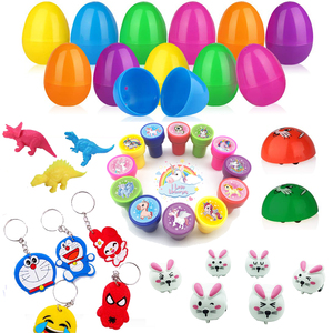 Newest 12PCS Hot sales kids plastic Easter eggs assorted toys party favors