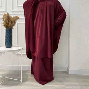 Set 2 Pezzi Eid Ramadan Abito Hijab con Cappuccio per Donne Indumento da Preghiera Musulmano Khimar Islamico Abaya Arabo 2026 Eid Kaftan Abaya 2 Pezzi - Product Image 5