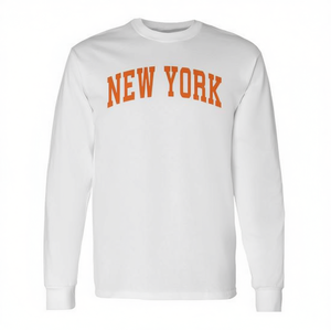 T-shirt classica a maniche lunghe con stampa New York Throwback - Product Image 2
