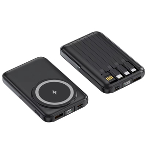 Venta caliente de carga rápida inalámbrica magnética soporte de pantalla Digital batería de polímero de litio 10000mAh portátil ultradelgado banco de energía - Product Image 4