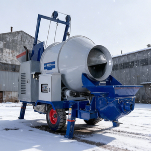 Bétonnière mobile sur remorque de 30 m³/h <span class=keywords><strong>avec</strong></span> pompes, machine à <span class=keywords><strong>béton</strong></span> mobile sur roues, alimentée au diesel, pour travaux d'ingénierie - Product Image 2