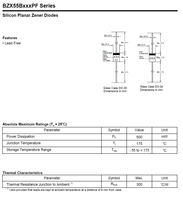 Diode BZX55B6V8 BZX55B6V8PF 0,5W 6,66-6,94V DO-35 100% Originale et Traceable Code de Lot