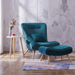 Sillón Tapizado <span class=keywords><strong>en</strong></span> Tela para Muebles de Hogar, Sofás Diván para Sala de Estar, Silla de Descanso de Madera Maciza de Roble Nórdico - Product Image 5