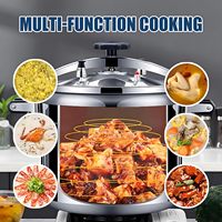 Casserole à pression commerciale en aluminium de 9 L avec deux clips de sécurité, compatible gaz et induction, pour usage familial
