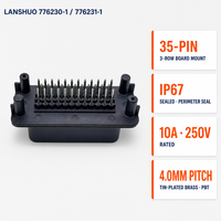 776230-1 776231-1 Connecteur automobile fil-circuit imprimé, connecteur de montage sur carte 35 broches, 10A IP67 250V, laiton étamé, PBT, pas de 4,0 mm, 3