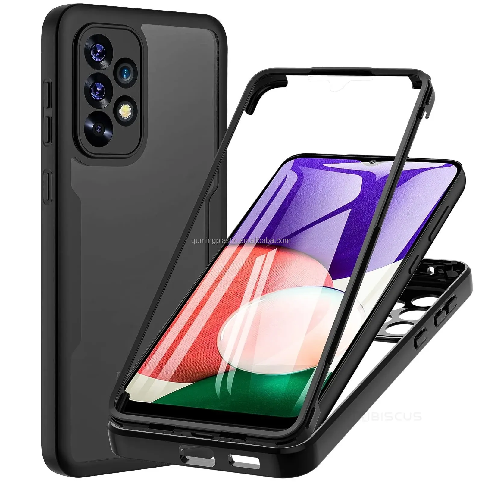 2 In 1 Robuuste Clear Back Case Screenprotector Compatibel Met Iphone 14 Plus Case 6.7 Inch Case