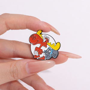 Broche en émail animée de style dessin animé, motif rat, badge de revers, bijou, cadeau pour amis et enfants, vente en gros - Product Image 4