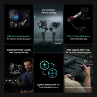 Stabilizer Cinematic RS 4 Beban 3kg Lengan Berlapis Anti Gesekan Kemiringan Dapat Diperpanjang Pengunci Sumbu Otomatis Shutter Video Gimbal Rig