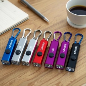 4Led Aluminum Alloy <b>Flashlight</b> With Carabiner Keychain Mini <b>Torch</b> For Hiking Camping Outdoor Use - Product Image 4