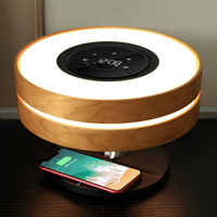 BIFANG Chargeur sans fil à induction personnalisé avec logo, rapide 10W, en bois de bambou, Type-C, sortie 5V/1A, entrée 5V/2A, lampe de table