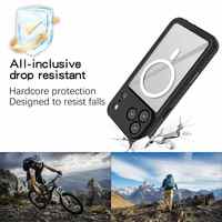 Étui étanche magnétique pour iPhone 18 Air avec chargement sans fil, compatible iPhone 17, 16, 14 Pro Max – Housse robuste scellée pour la natation