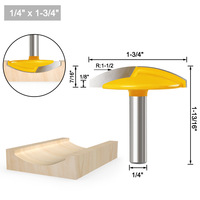 Horizontal Couronne Routeur Bit Cap Moulage Routeur Bit 6mm 1/4mm 8mm Tige Bois Outils De Coupe En Carbure De Tungstène Fraise