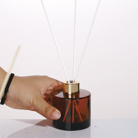 Bouteille diffuseur de parfum en verre de luxe 100 ml, vide, ronde, pour huiles essentielles, pour voiture et décorations d'intérieur