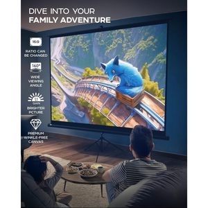 Propvue 120-inch điện Màn hình máy chiếu với đứng trong nhà ngoài trời HD <span class=keywords><strong>4</strong></span>:<span class=keywords><strong>3</strong></span> chiếu cho phim & văn phòng thuyết trình - Product Image 4