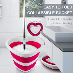Secchielli Mini a Forma di Cuore di Alta Qualità, Rosa, per Campeggio e Lavaggio Auto, Pieghevoli e Richiudibili, per Spiaggia - Product Image 2