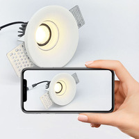 Plafonnier encastré moderne d'intérieur GU7W 10W sans cadre carré rond en plâtre gypse Downlight LED Spot Down Light Prix pour la maison