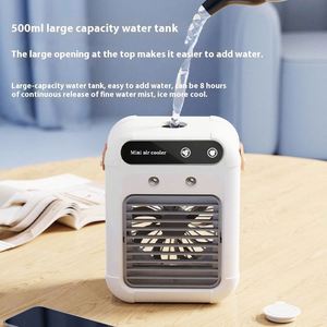 Custom Logo Screen Printed Portable Water Cooled Small Cooling Fan <b>Mini</b> Evaporative Desk Air <b>Cooler</b> Lasting Spray - Product Image 3