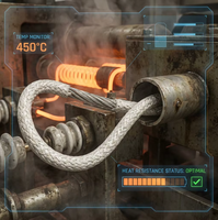 Fil d'aluminium torsadé isolé en fibre de verre haute température PrimePro 1 AWG |   Ultra-léger, 1 cœur, haute résistance |   Qualité industrielle