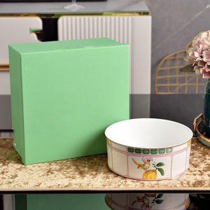 Luxury Bird Lemon <b>Floral</b> Print Ceramic Bowl Premium Porcelain Serving Bowl With Gift <b>Box</b> For Home Dining Gifting - Product Image 4