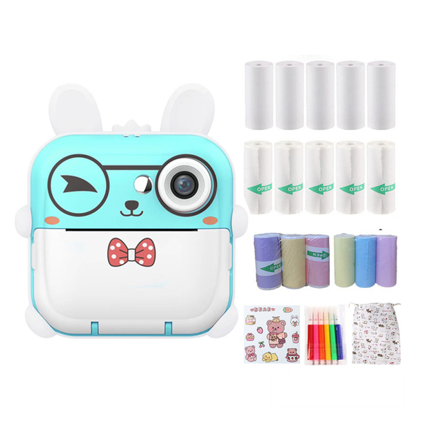 2024 Factory 1080P Big Screen Mini Instant Camera Printer for Kids Color Style Photo & Sticker Printing Toys Fun Usage