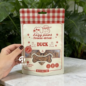 Bolsa de Embalaje para Alimentos para Mascotas con Ventana Impresa Personalizada, Bolsa de Embalaje para Alimentos para Perros con Cierre Hermético y Lámina de Aluminio para Mantener la Frescura - Product Image 1