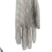 Anneau en acier inoxydable 316L durable, maille tissée simple, anti-coupure, résistant à la rouille, argenté, protection pour boucher, pliable