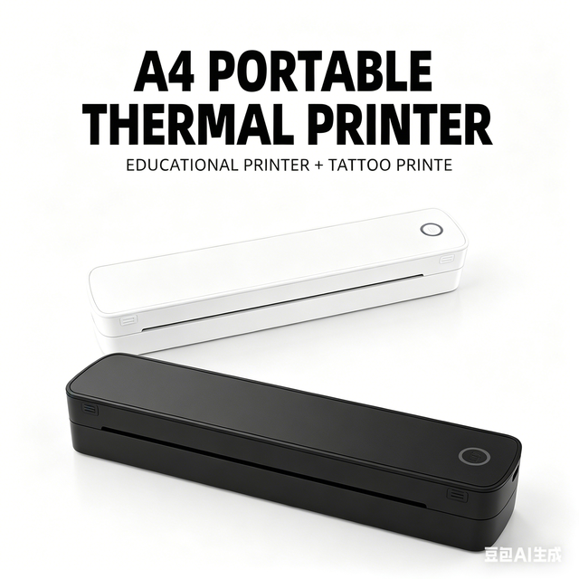 POS-A403 216mm A4 Mini Portable Printer Thermal Pocket PDF Photo Printer for Business Work,Education Homework, Skin Tattoos