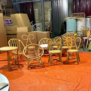 Rattan Garden <b>Chairs</b> Indoor & <b>Outdoor</b> Furniture Rustic Style <b>Stackable</b> Tapered Leg Hard Floor Use - Product Image 1