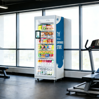 Distributeur automatique intelligent GS AI avec refroidissement par compresseur, SDK et paiement NFC, certifié ISO, surveillance à distance, utilisation en commerce de détail 24h/24 et 7j/7