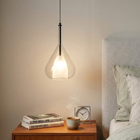 Lustres et lampes suspendues en verre d'Europe du Nord, lampe dorée à LED, lustre moderne