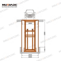 Monte-voiture hydraulique personnalisable avec télécommande pour garage résidentiel