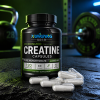 Capsules de créatine monohydrate micronisée Xuhuang, marque privée OEM ODM, complément nutritionnel sportif
