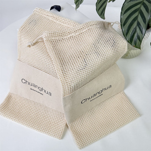 Bolsas de Malla de Algodón Orgánico Reutilizables y Personalizables con Cordón para Compras de Frutas y Verduras - Product Image 6