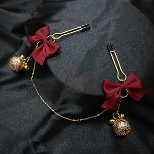 SM Props Pinzas para pezones con lazo y clip de cadena de campanas de metal, para entrenamiento de castigo y estimulación femenina, juguetes sexuales para adultos - Product Image 5